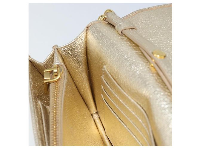 Borsa a spalla in pelle Miu Miu con catena dorata Auth 159461 D'oro - vista 20
