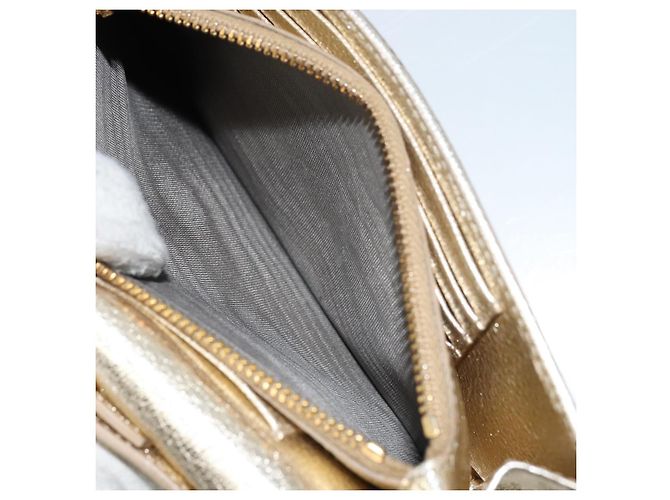 Borsa a spalla in pelle Miu Miu con catena dorata Auth 159461 D'oro - vista 22