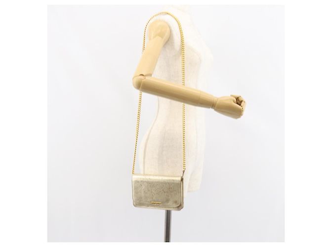 Borsa a spalla in pelle Miu Miu con catena dorata Auth 159461 D'oro - vista 25