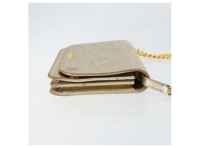 Borsa a spalla in pelle Miu Miu con catena dorata Auth 159461 D'oro - vista 4