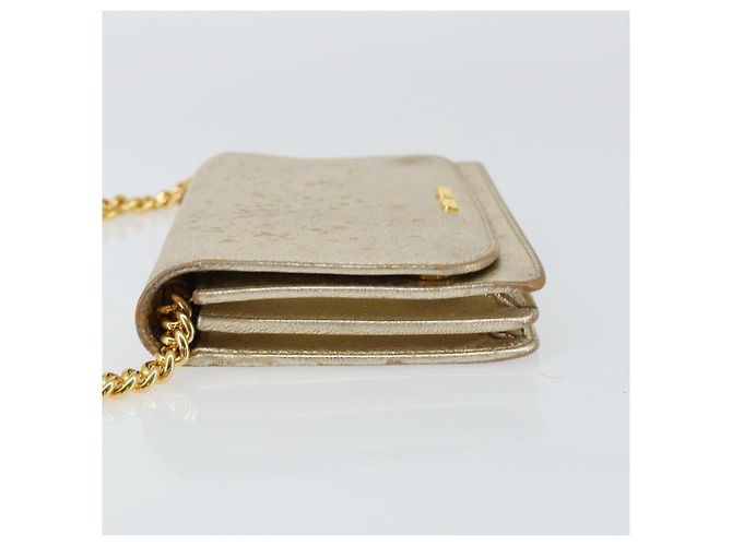 Borsa a spalla in pelle Miu Miu con catena dorata Auth 159461 D'oro - vista 5