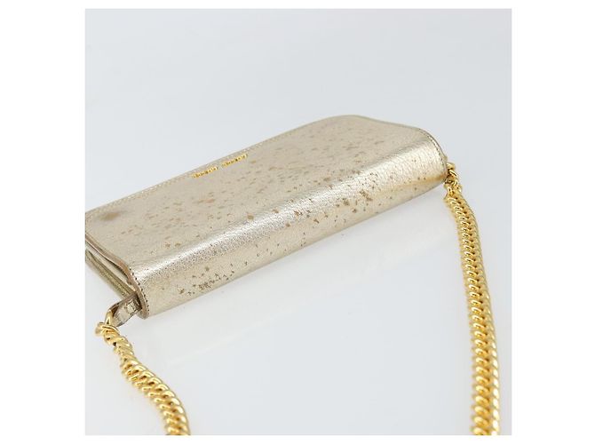 Borsa a spalla in pelle Miu Miu con catena dorata Auth 159461 D'oro - vista 6