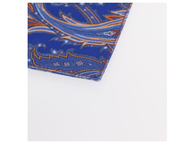 ETRO Pochette Paisley in Tela Pelle Blu Oro Auth am10247V D'oro - vista 10
