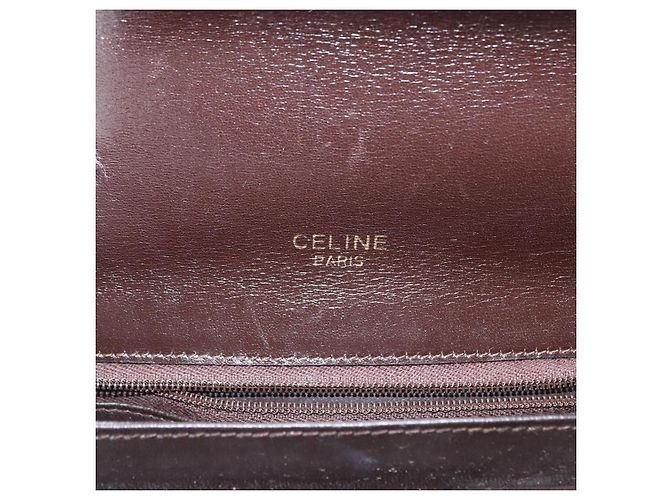 BORSO A SPALLA IN CANVAS BEIGE E ORO CÉLINE C SULKY CARRIAGE A CAVALLO Auth 159431 D'oro - vista 17