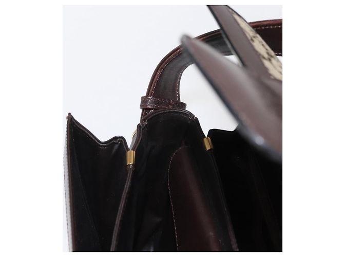 BORSO A SPALLA IN CANVAS BEIGE E ORO CÉLINE C SULKY CARRIAGE A CAVALLO Auth 159431 D'oro - vista 20