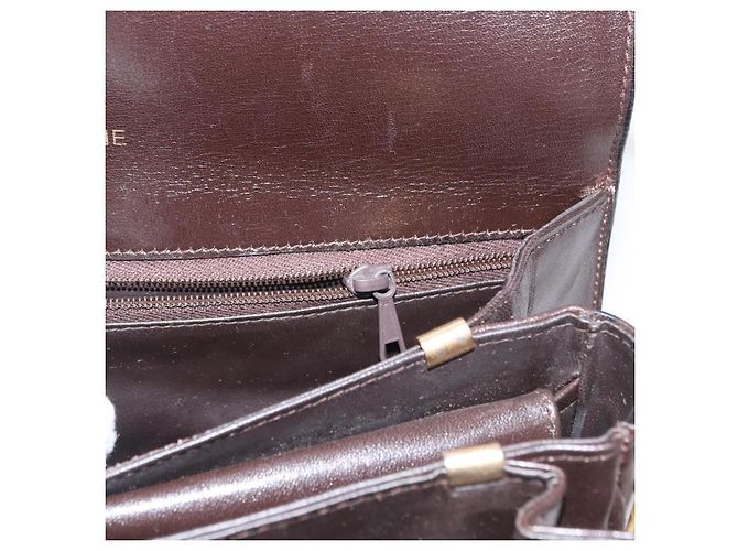 BORSO A SPALLA IN CANVAS BEIGE E ORO CÉLINE C SULKY CARRIAGE A CAVALLO Auth 159431 D'oro - vista 22