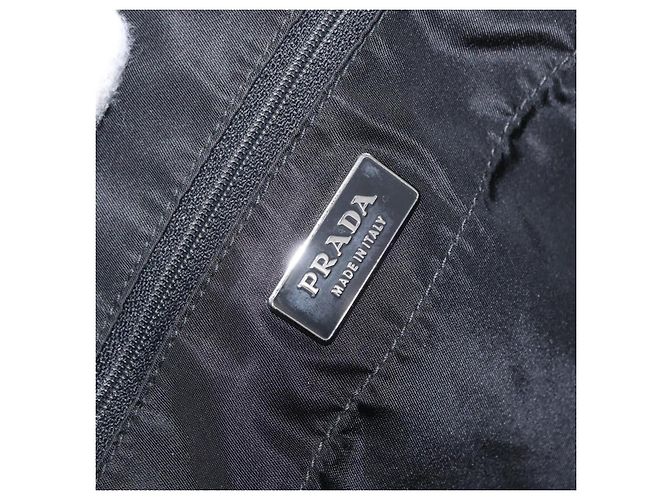 Prada Tote Bag aus schwarzem Nylon mit Silber authentisch 160272 - Ansicht 17