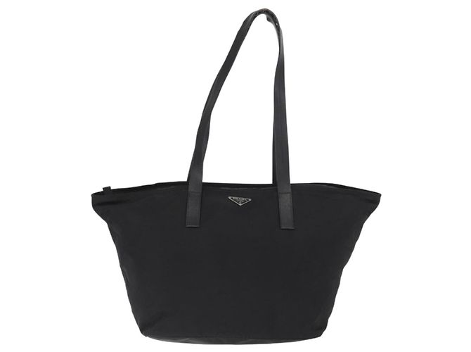 Prada Tote Bag aus schwarzem Nylon mit Silber authentisch 160272 - Ansicht 2