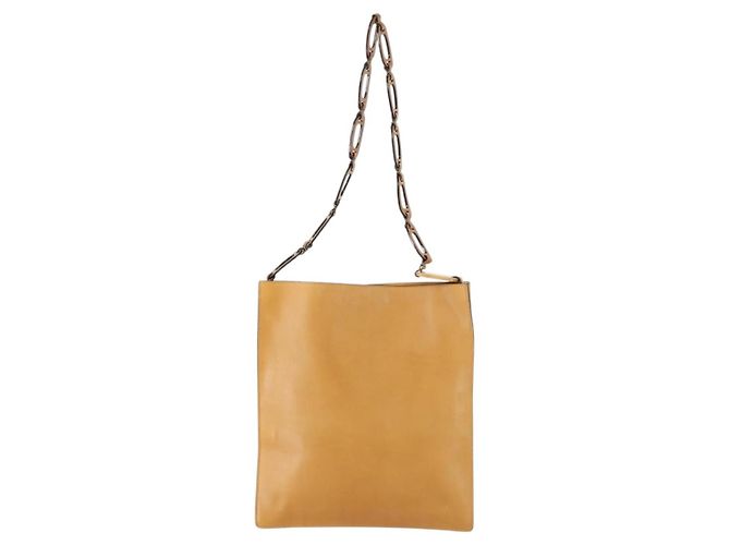 Gucci Borsa a Spalla in Pelle Marrone Oro Auth 156124 D'oro - vista 2