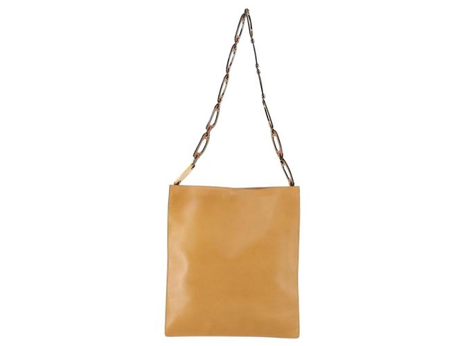Gucci Borsa a Spalla in Pelle Marrone Oro Auth 156124 D'oro - vista 3