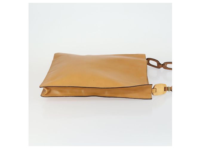 Gucci Borsa a Spalla in Pelle Marrone Oro Auth 156124 D'oro - vista 4