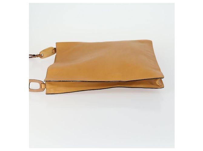 Gucci Borsa a Spalla in Pelle Marrone Oro Auth 156124 D'oro - vista 5