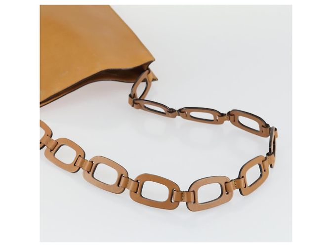 Gucci Borsa a Spalla in Pelle Marrone Oro Auth 156124 D'oro - vista 7