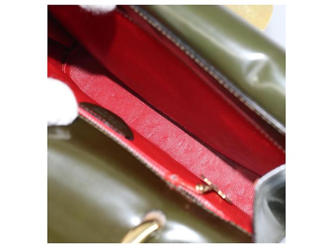 Céline Borsa a mano CELINE in suede khaki oro Auth 159231 D'oro Cachi - vista 17