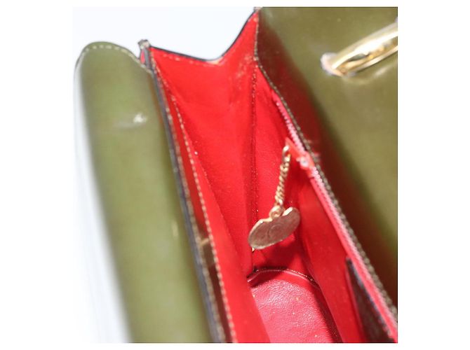 Céline Borsa a mano CELINE in suede khaki oro Auth 159231 D'oro Cachi - vista 19