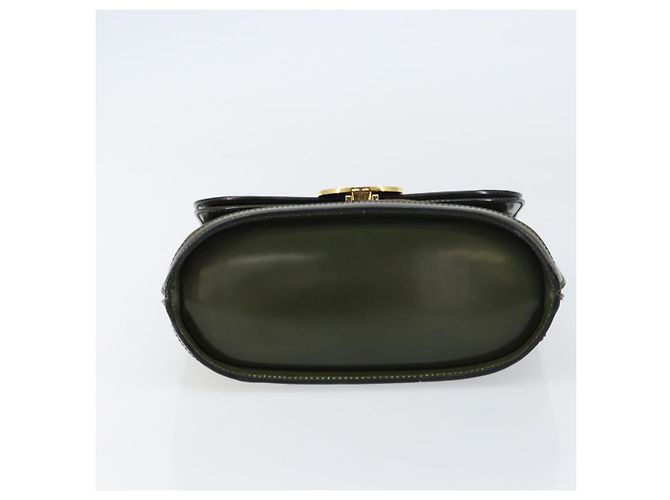 Céline Borsa a mano CELINE in suede khaki oro Auth 159231 D'oro Cachi - vista 9