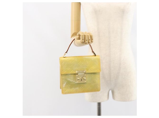 LOUIS VUITTON Borsa a mano Spring Street Monogram Vernis Grigio M91029 LV Auth gh1568 - vista 24