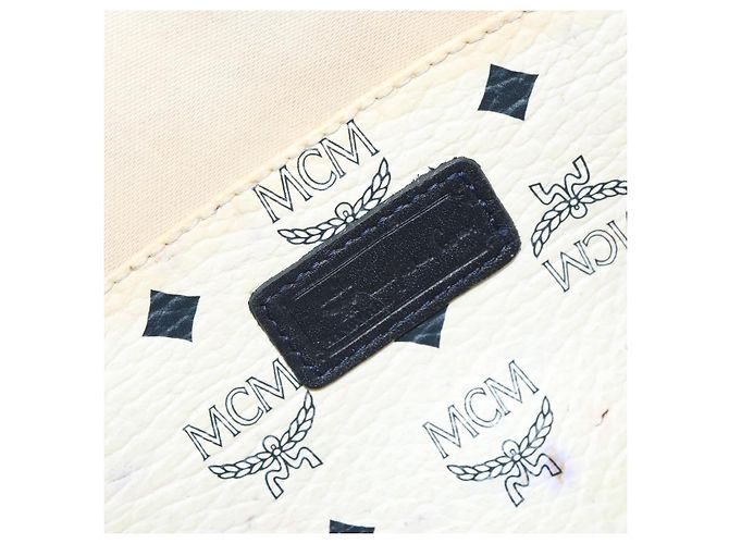 Borsa tote in pelle MCM Logogram Vicetos bianca e oro Auth BA9337 Bianco D'oro - vista 17