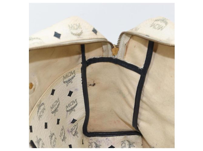 Borsa tote in pelle MCM Logogram Vicetos bianca e oro Auth BA9337 Bianco D'oro - vista 19