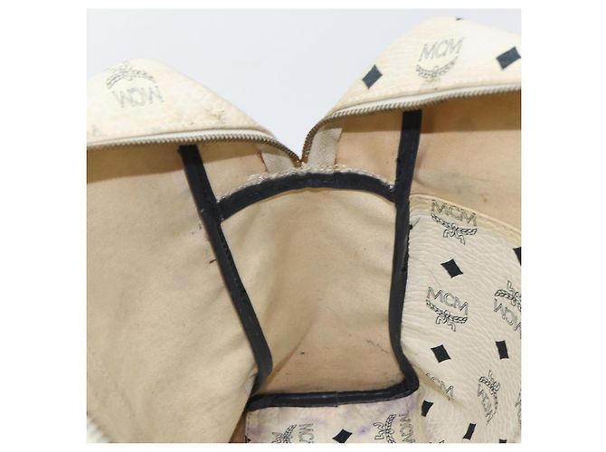 Borsa tote in pelle MCM Logogram Vicetos bianca e oro Auth BA9337 Bianco D'oro - vista 20