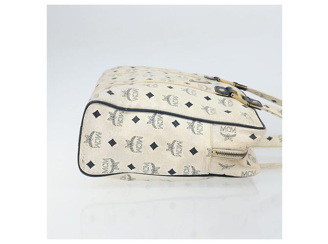 Borsa tote in pelle MCM Logogram Vicetos bianca e oro Auth BA9337 Bianco D'oro - vista 4