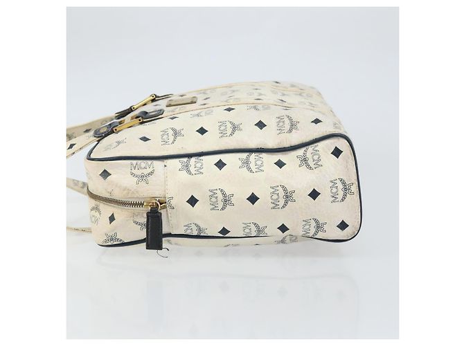Borsa tote in pelle MCM Logogram Vicetos bianca e oro Auth BA9337 Bianco D'oro - vista 5