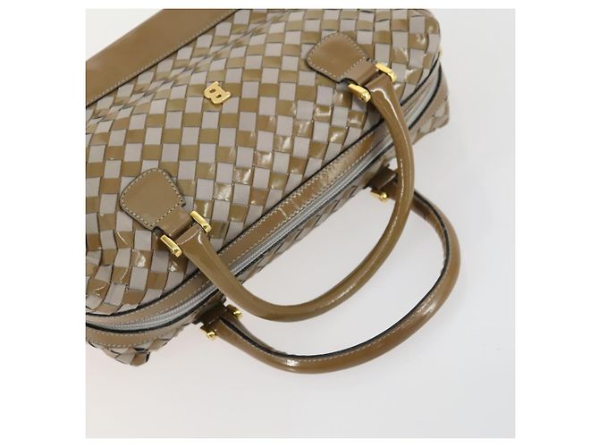 BALLY Borsa a Mano in Pelle PVC Tela 4 Set Beige Nero Marrone Auth bs32143 - vista 17
