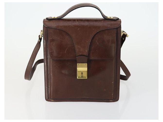 BALLY Borsa a Mano in Pelle PVC Tela 4 Set Beige Nero Marrone Auth bs32143 - vista 2