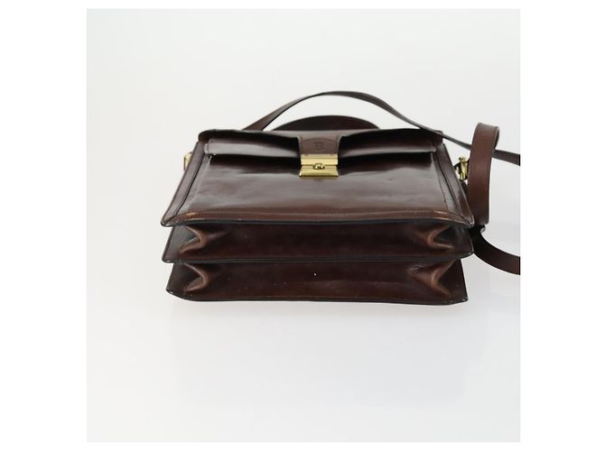 BALLY Borsa a Mano in Pelle PVC Tela 4 Set Beige Nero Marrone Auth bs32143 - vista 6