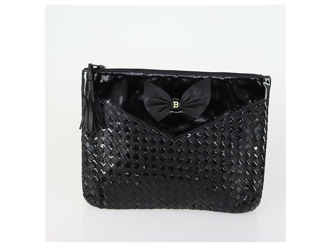 BALLY Borsa a Mano in Pelle PVC Tela 4 Set Beige Nero Marrone Auth bs32143 - vista 8