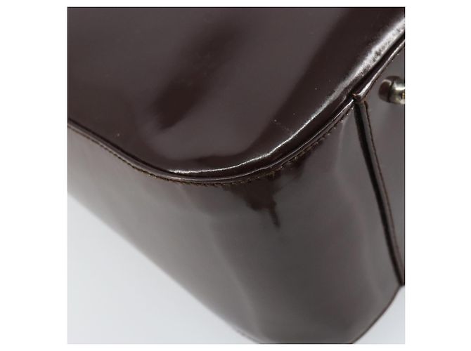 Borsa a Mano GUCCI Smalto Marrone Argento 000 1013 0504 Auth gh1513 - vista 11