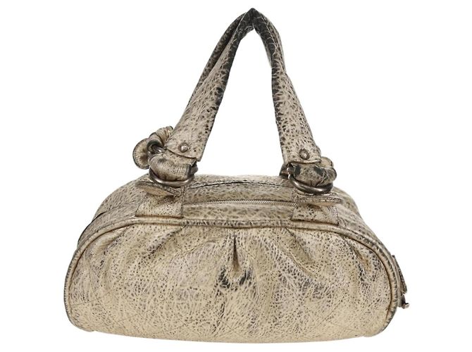 CHANEL Sac à main Matelassé en cuir Champagne Or CC Auth 160074 Doré - vue 3