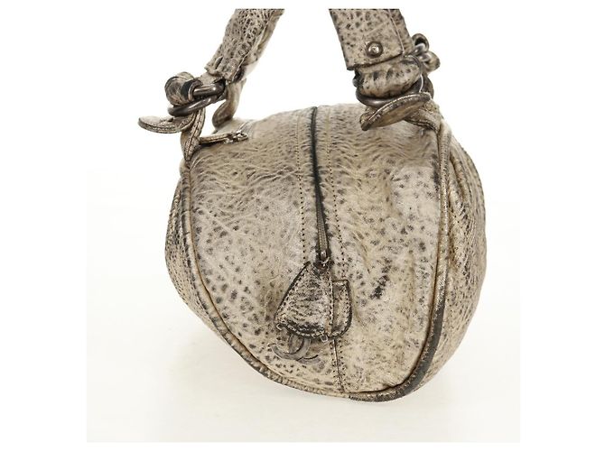 CHANEL Sac à main Matelassé en cuir Champagne Or CC Auth 160074 Doré - vue 5
