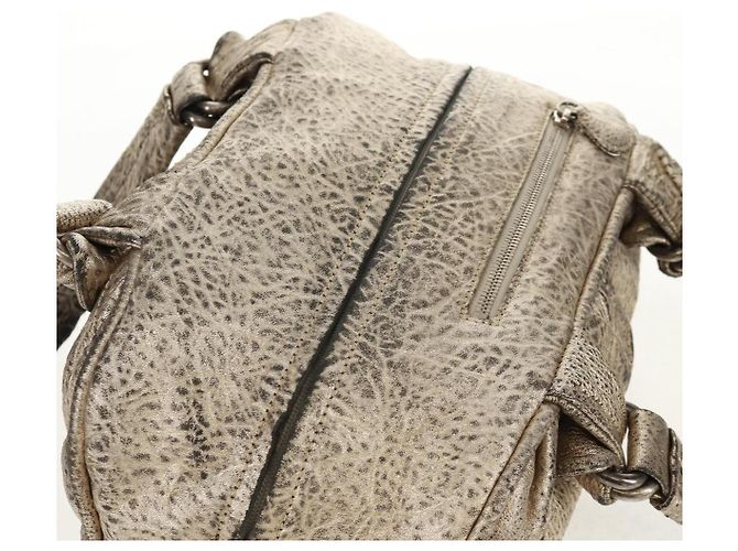 CHANEL Sac à main Matelassé en cuir Champagne Or CC Auth 160074 Doré - vue 6