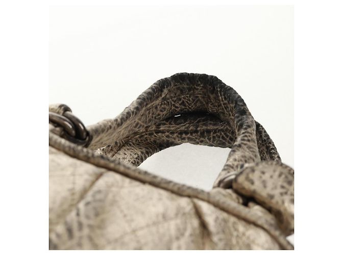 CHANEL Sac à main Matelassé en cuir Champagne Or CC Auth 160074 Doré - vue 8