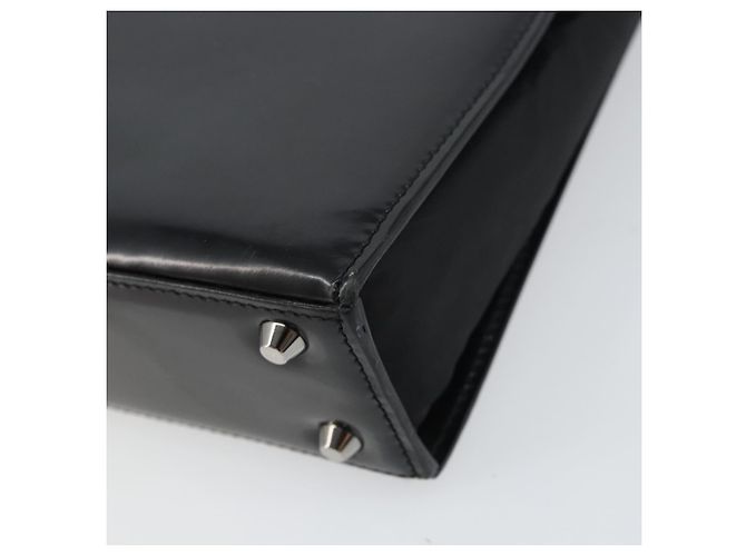 Borsa a Mano Christian Dior in Pelle Nera Argento Auth gh1468 Nero - vista 12