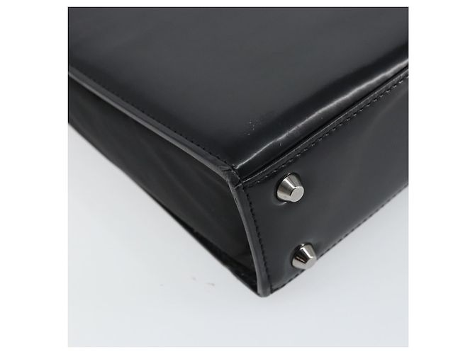 Borsa a Mano Christian Dior in Pelle Nera Argento Auth gh1468 Nero - vista 13
