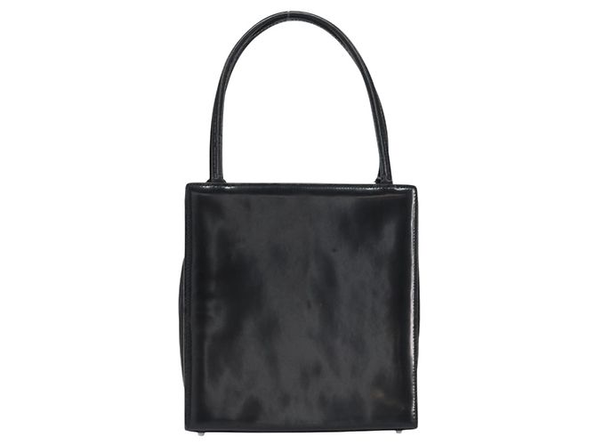 Borsa a Mano Christian Dior in Pelle Nera Argento Auth gh1468 Nero - vista 3