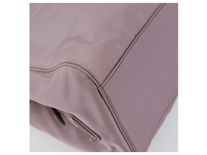 PRADA Borsa a mano in nylon lavanda argento autentica 159273 - vista 11