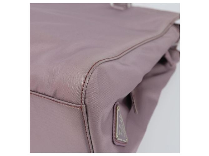 PRADA Borsa a mano in nylon lavanda argento autentica 159273 - vista 12