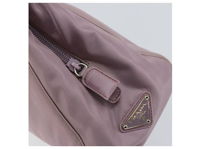 PRADA Borsa a mano in nylon lavanda argento autentica 159273 - vista 15