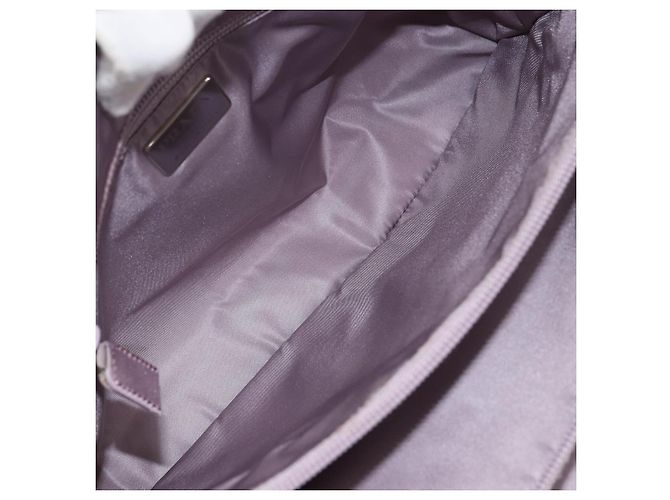 PRADA Borsa a mano in nylon lavanda argento autentica 159273 - vista 17