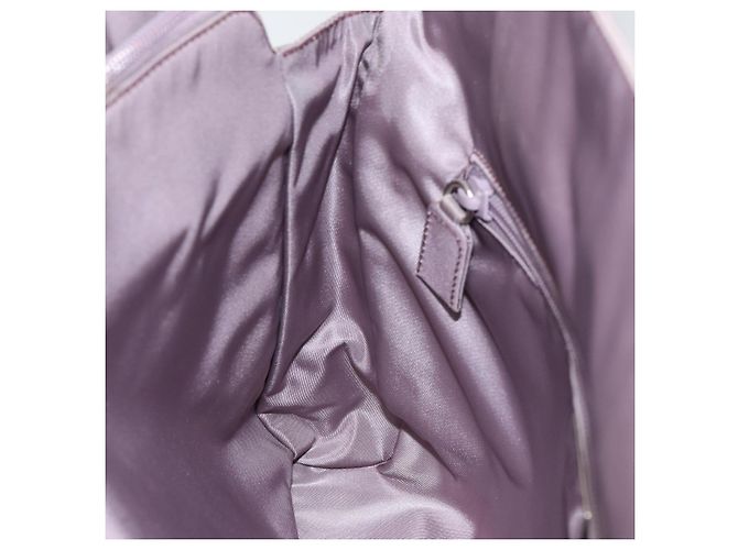 PRADA Borsa a mano in nylon lavanda argento autentica 159273 - vista 19