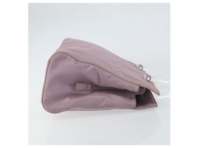 PRADA Borsa a mano in nylon lavanda argento autentica 159273 - vista 4