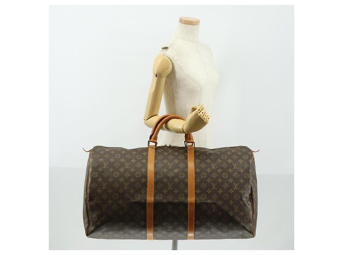 LOUIS VUITTON Borsa Boston Monogram Keepall 60 M41422 LV Auth BA8830 Monogramma - vista 21