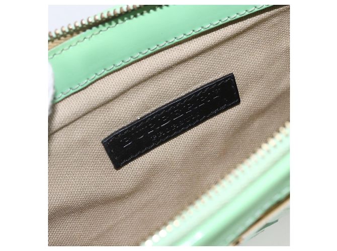 Burberry Borsa a spalla Nova Check in PVC Verde Oro Auth 162781V D'oro - vista 16