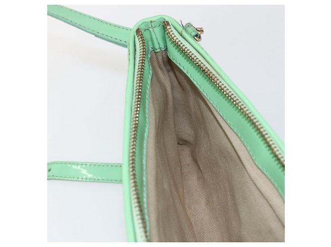 Burberry Borsa a spalla Nova Check in PVC Verde Oro Auth 162781V D'oro - vista 19