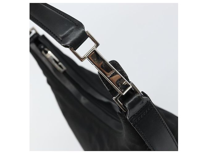 Borsa a Spalla GUCCI Nylon Nero Argento 000 0602 3754 Auth gh1511 - vista 14