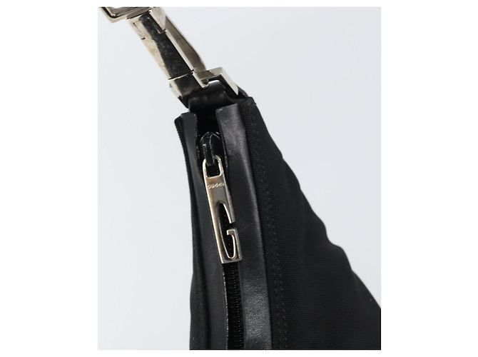 Borsa a Spalla GUCCI Nylon Nero Argento 000 0602 3754 Auth gh1511 - vista 15