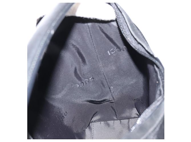 Borsa a Spalla GUCCI Nylon Nero Argento 000 0602 3754 Auth gh1511 - vista 19